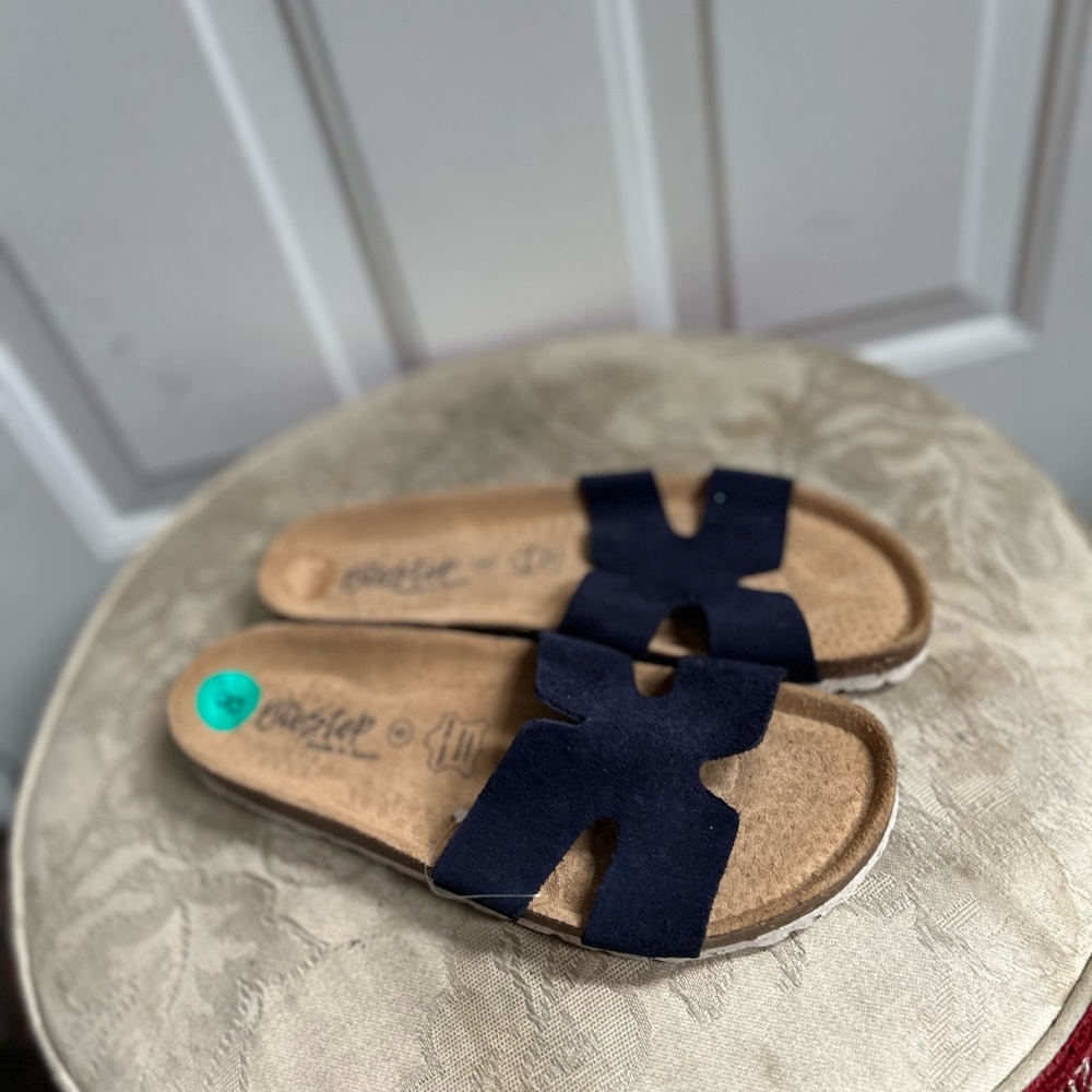 Biostep Women’s Navy Blue Slide Sandals - Comfortable Casual Footwear Sz 8 - Picture 3 of 9